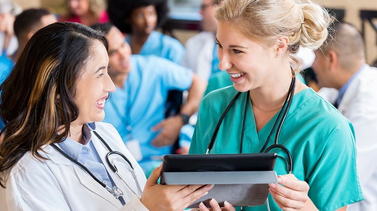 Physician and nurse text artificial intelligence solution Ask Expanse on EHR