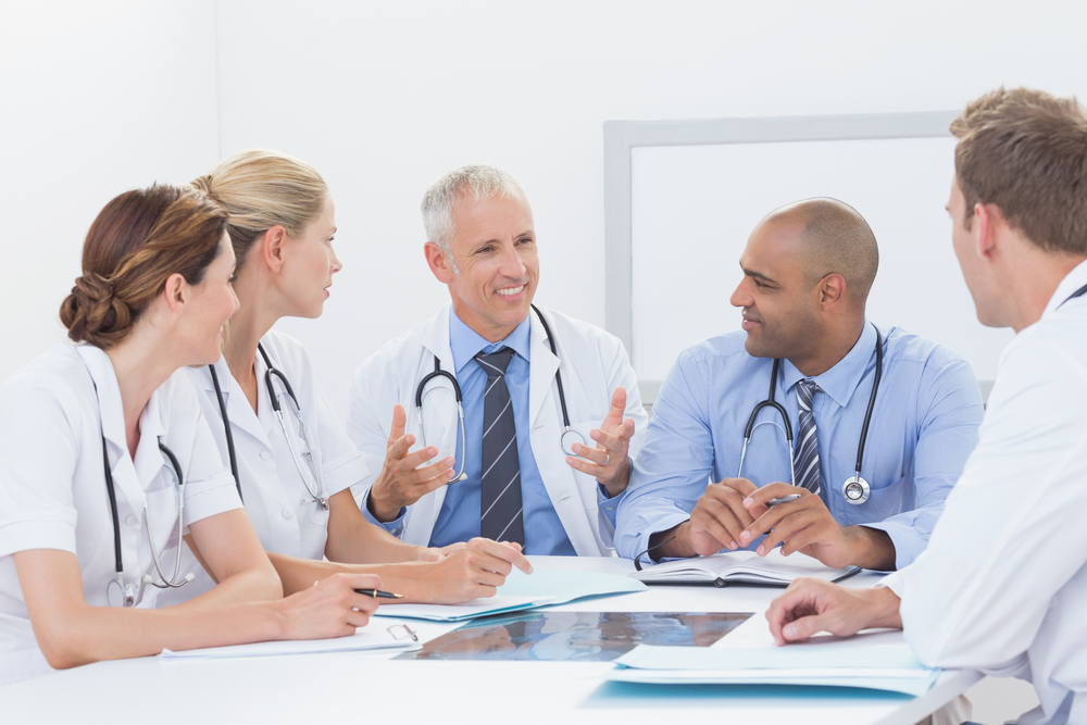 Team of doctors having a meeting in medical office